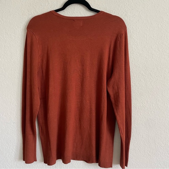 JM Collection woman’s Terracotta Sweater L Fall weather old money sophisticated - Picture 6 of 6